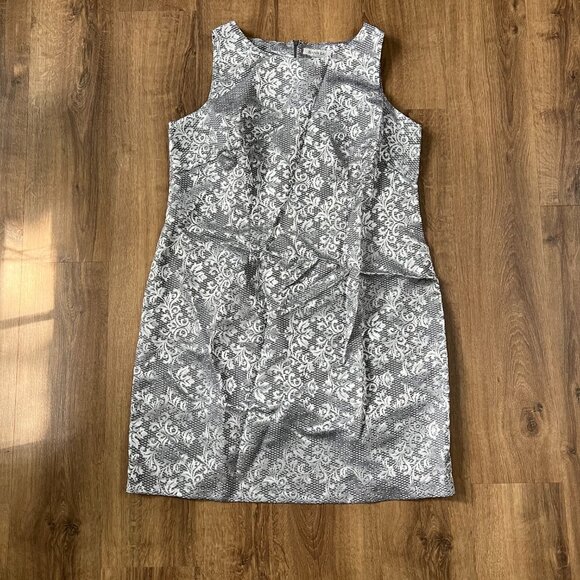 NEW Danillo 2-Piece Dress Suit Jacket Silver Brocade Size 20W - Picture 11 of 16